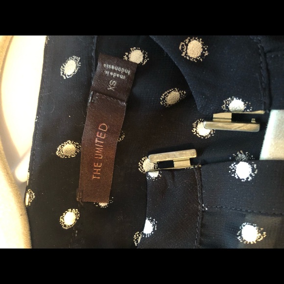 The Limited sheer black blouse with gold xs - Picture 3 of 4